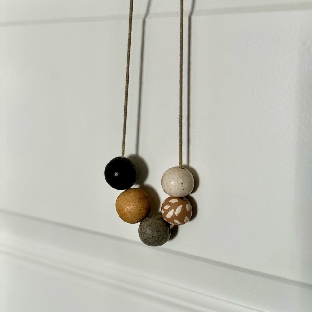 Handmade Wooden Beaded Necklace